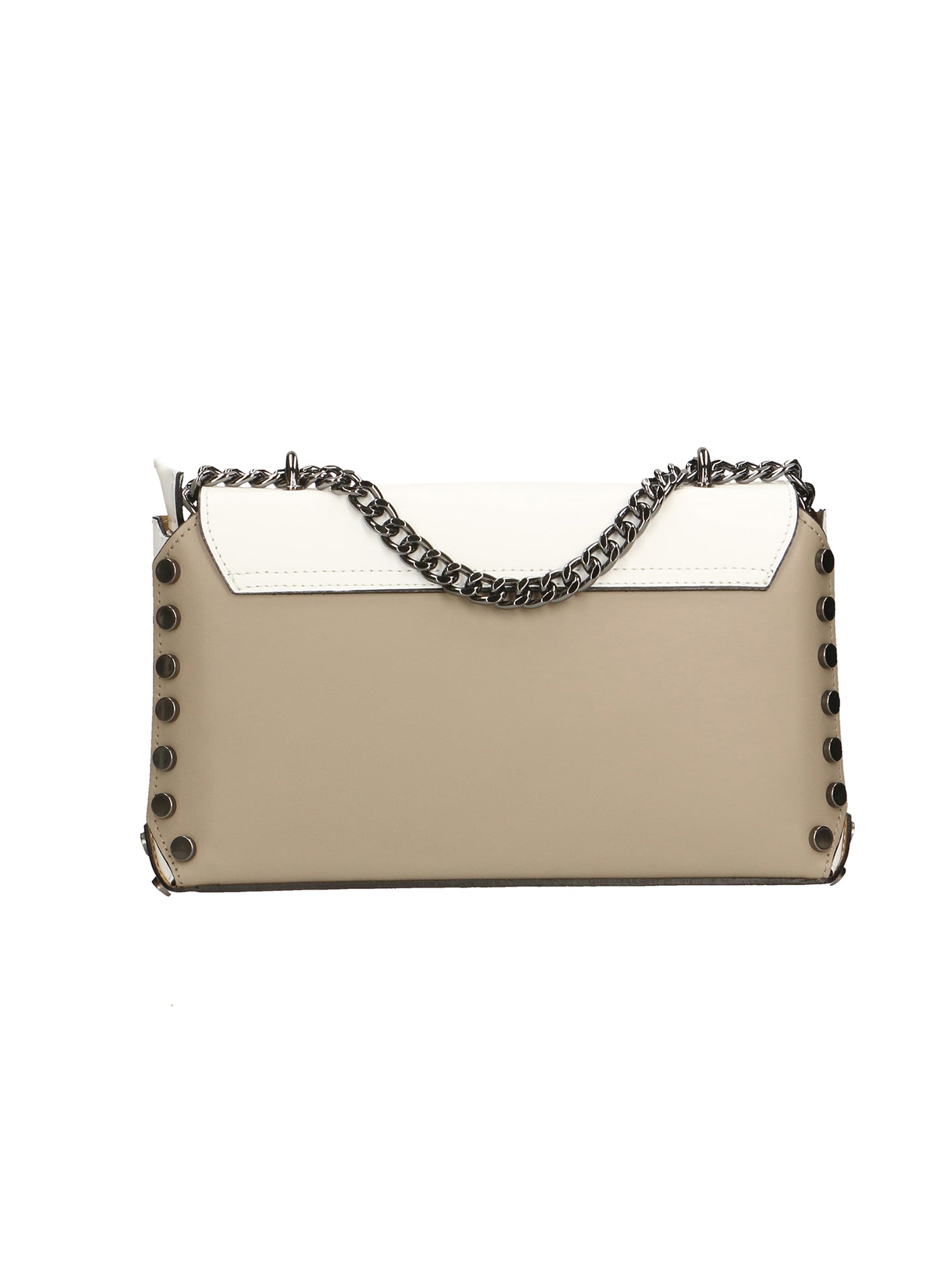 Vera pelle 8641-FANGO+BIANCO Borsa a tracolla da donna Evanthe Pro Gave Lux