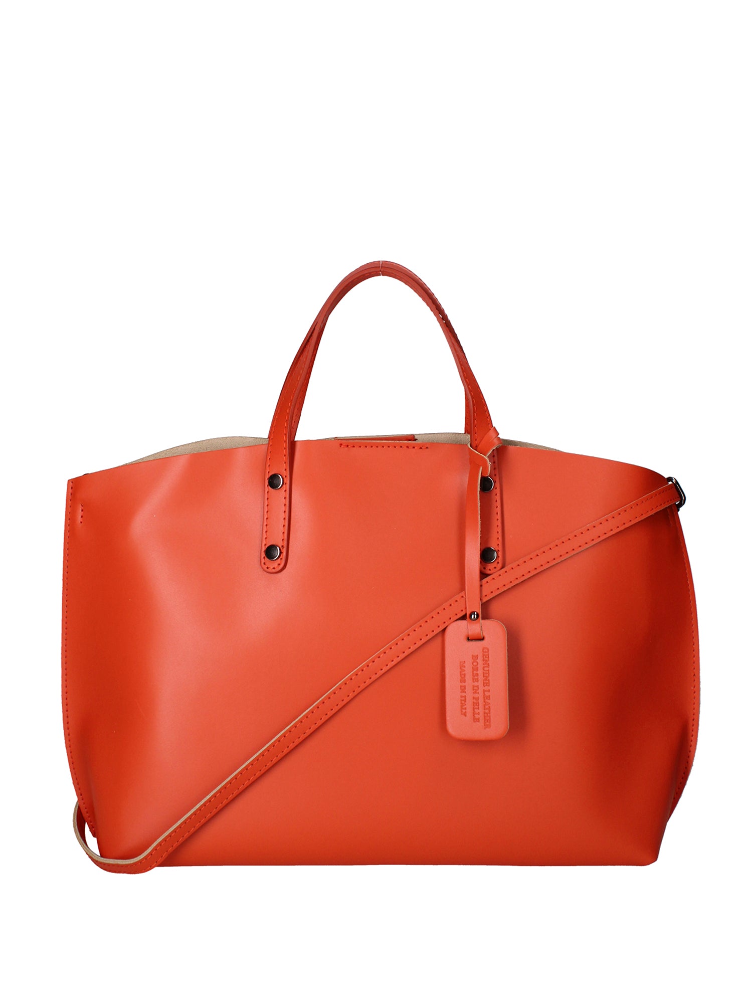 Lumena Borsa a mano da donna Vera pelle 2094-L311 MATTONE Gave Lux
