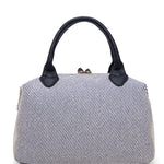Borsa a mano da donna 100% pelle vegana PU 749-1PT-NAVYBLUE Diana&co