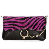 Safira Borsa a mano da donna Vera pelle 04760-ZEBRA FUXIA Gave Lux