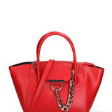Borsa a mano da donna Vera pelle JR-W-1102BX-CORAL RED-SILVER John Richmond