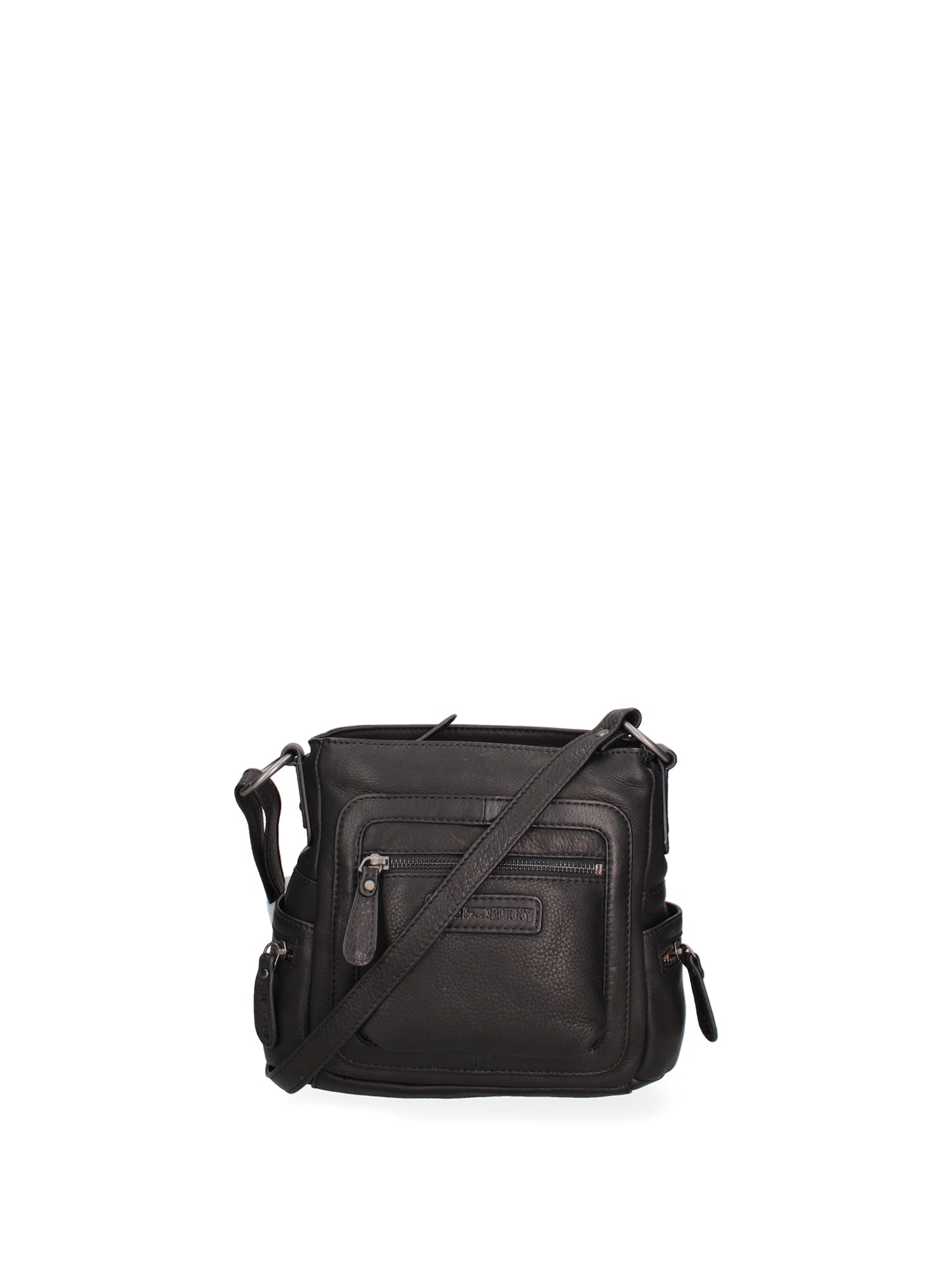 Borsa a tracolla da uomo Vera pelle HILB-3345-NERO Hill Burry