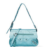 Borsa a spalla da donna Vera pelle 07234-L037 TURCHESE Roberta Rossi