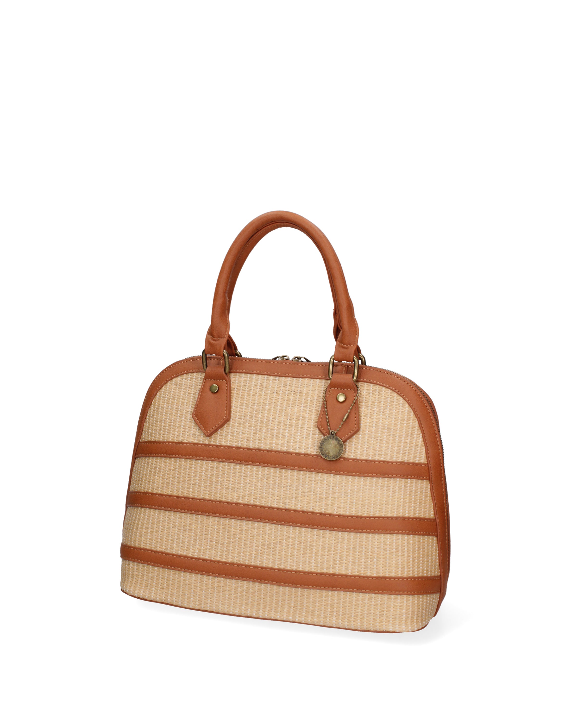 Borsa a mano da donna Ecopelle e poliestere DC1610-2-TAN Diana&co