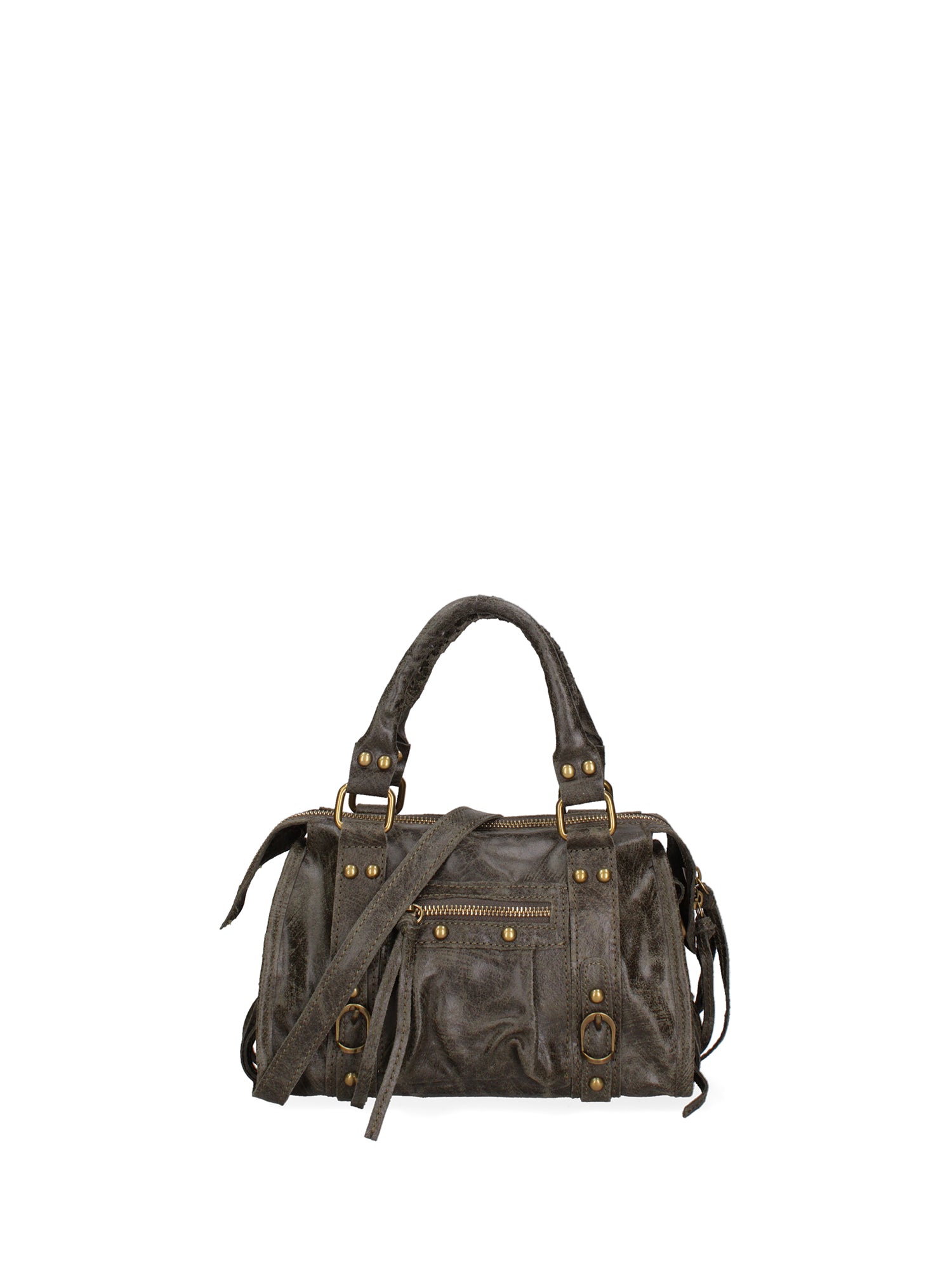 Erisia Borsa a spalla da donna Vera pelle 06091-049 VERDE MILITARE SCURO Gave Lux
