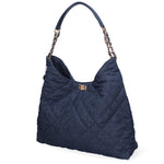 Borsa a spalla da donna Nylon ed ecopelle DC3533-4-NAVYBLUE Diana&co