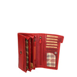Portafoglio da uomo in pelle Cuoio grasso di vitello HILB-51126-ROSSO Hill Burry
