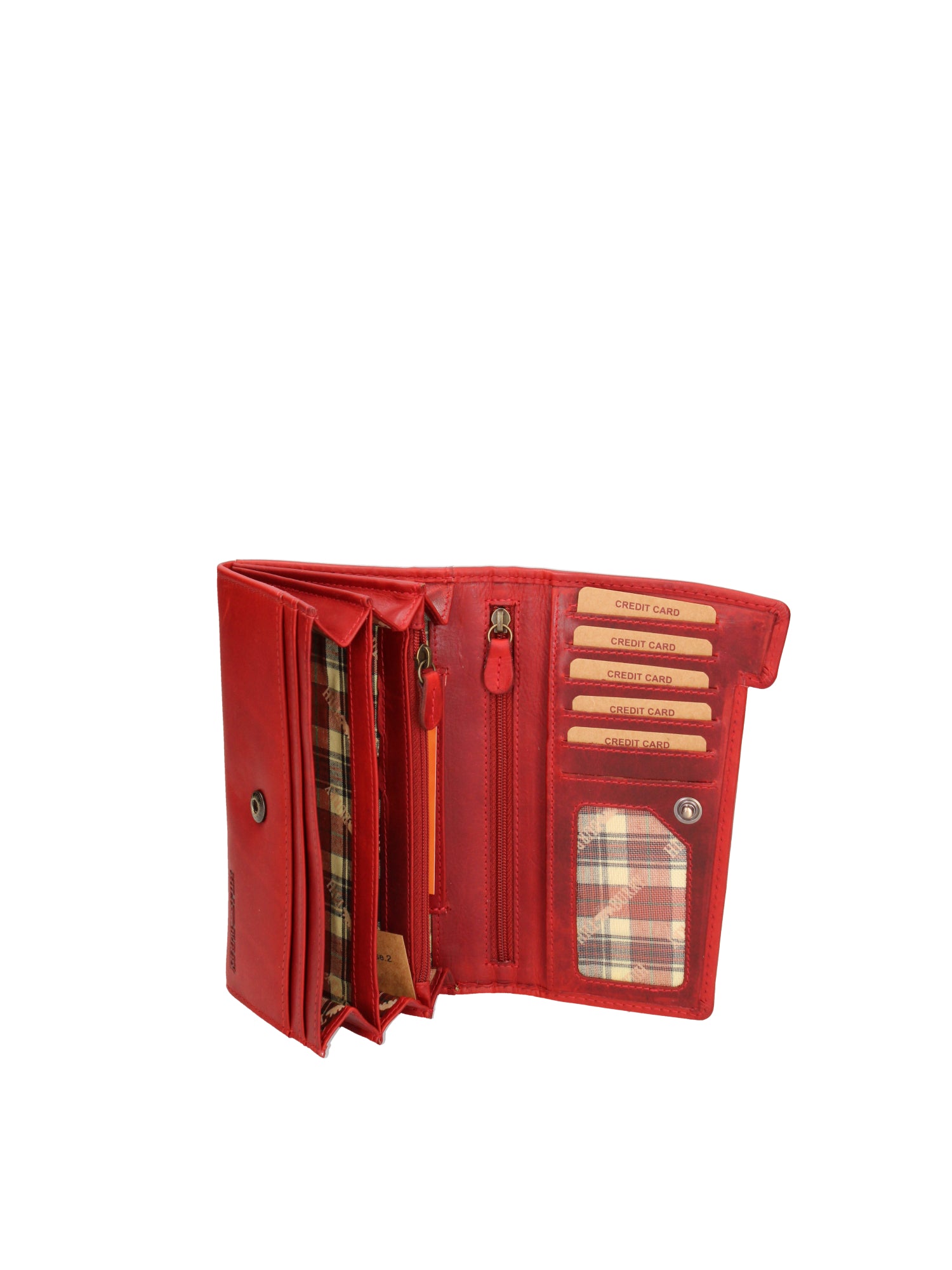 Portafoglio da uomo in pelle Cuoio grasso di vitello HILB-51126-ROSSO Hill Burry