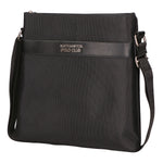 Borsa a tracolla uomo Pelle vegana + Tessuto PCL3068-BLACK Northampton Polo Club