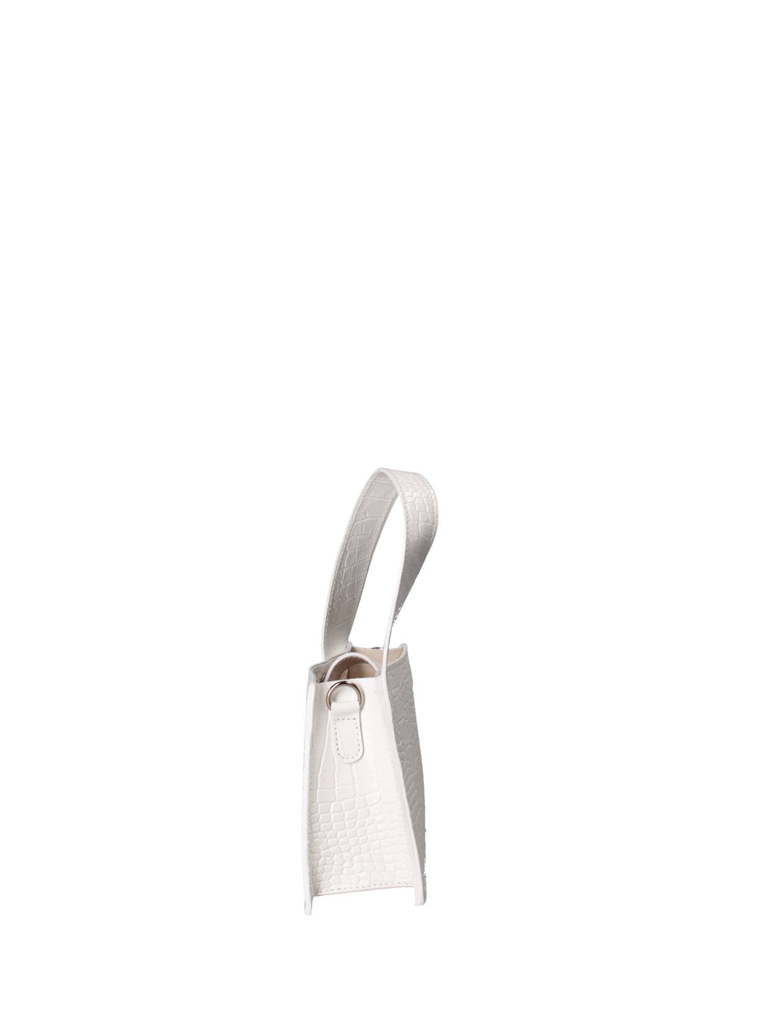 Borsa a mano da donna Vera pelle effetto cocco 07220-C01 BIANCO Roberta Rossi