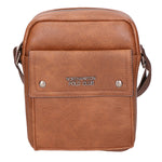 Borsa a tracolla uomo 100% PU Leather PCL3007-BROWN Northampton Polo Club