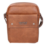 Borsa a tracolla uomo 100% PU Leather PCL3007-BROWN Northampton Polo Club
