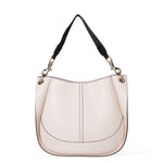 Borsa a spalla da donna 100% pelle riciclata 07224-Latte Viola Castellani