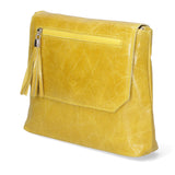 Carol Borsa a tracolla da donna Vera pelle 10035-GIALLO Gave Lux