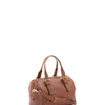 Borsa a bauletto unisex in vera pelle 100% cotone 4528-MARRONE Alessia Firenze