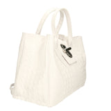 Ascoli Borsa a mano da donna Pelle stampata cocco 7718-BIANCO Gave Lux