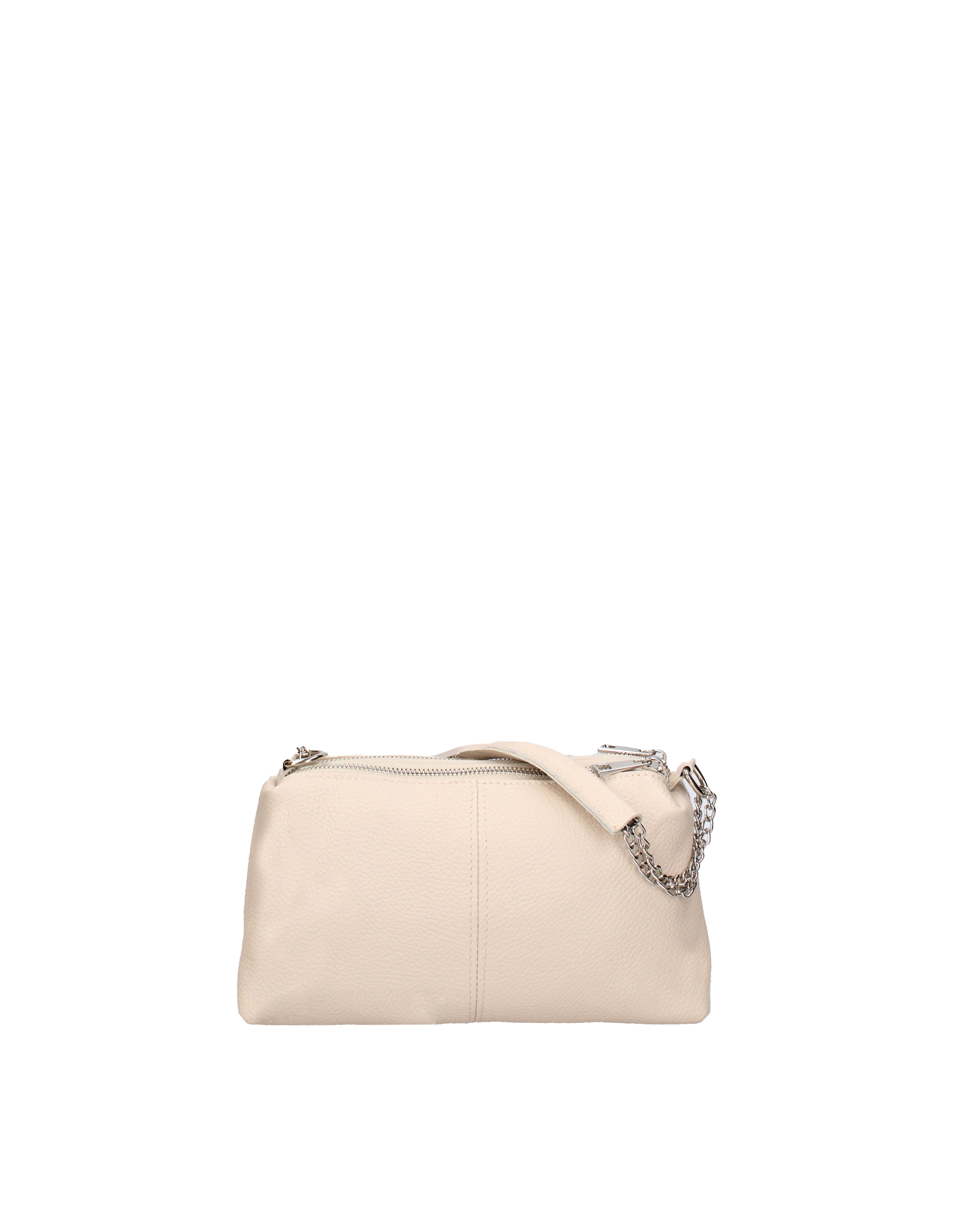 Borsa a spalla da donna Vera pelle 07141-D37 LATTE Viola Castellani
