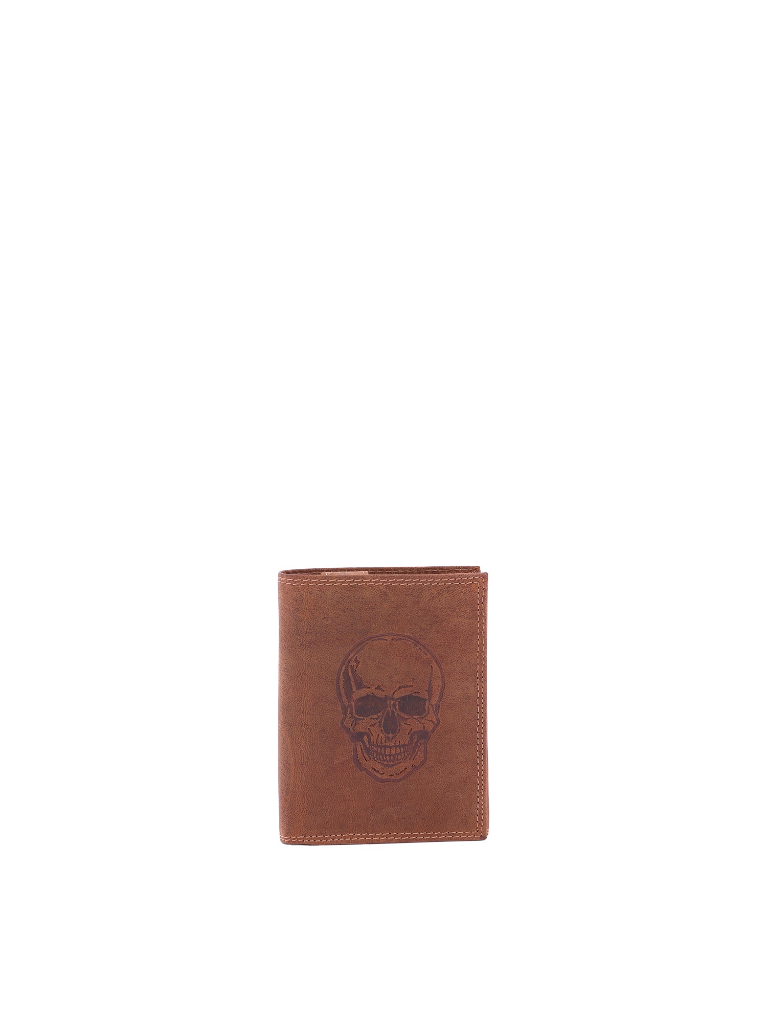 Portafoglio uomo in vera pelle Casual IN-1104-SKULL-MARRONE Sergio Valentini