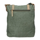 Milena Borsa a tracolla unisex Canvas e vera pelle ZG3009-VERDE GREEN Gave Lux
