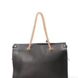 Borsa a spalla da donna Vera pelle JR-W-100-BLACK-GOLD John Richmond
