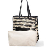 Borsa a spalla da donna Paglia intrecciata 07383-BLACK G12 Viola Castellani