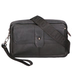 Borsa a tracolla da uomo 100% pelle PU PCL3049-BLACK Northampton Polo Club