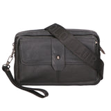 Borsa a tracolla da uomo 100% pelle PU PCL3049-BLACK Northampton Polo Club