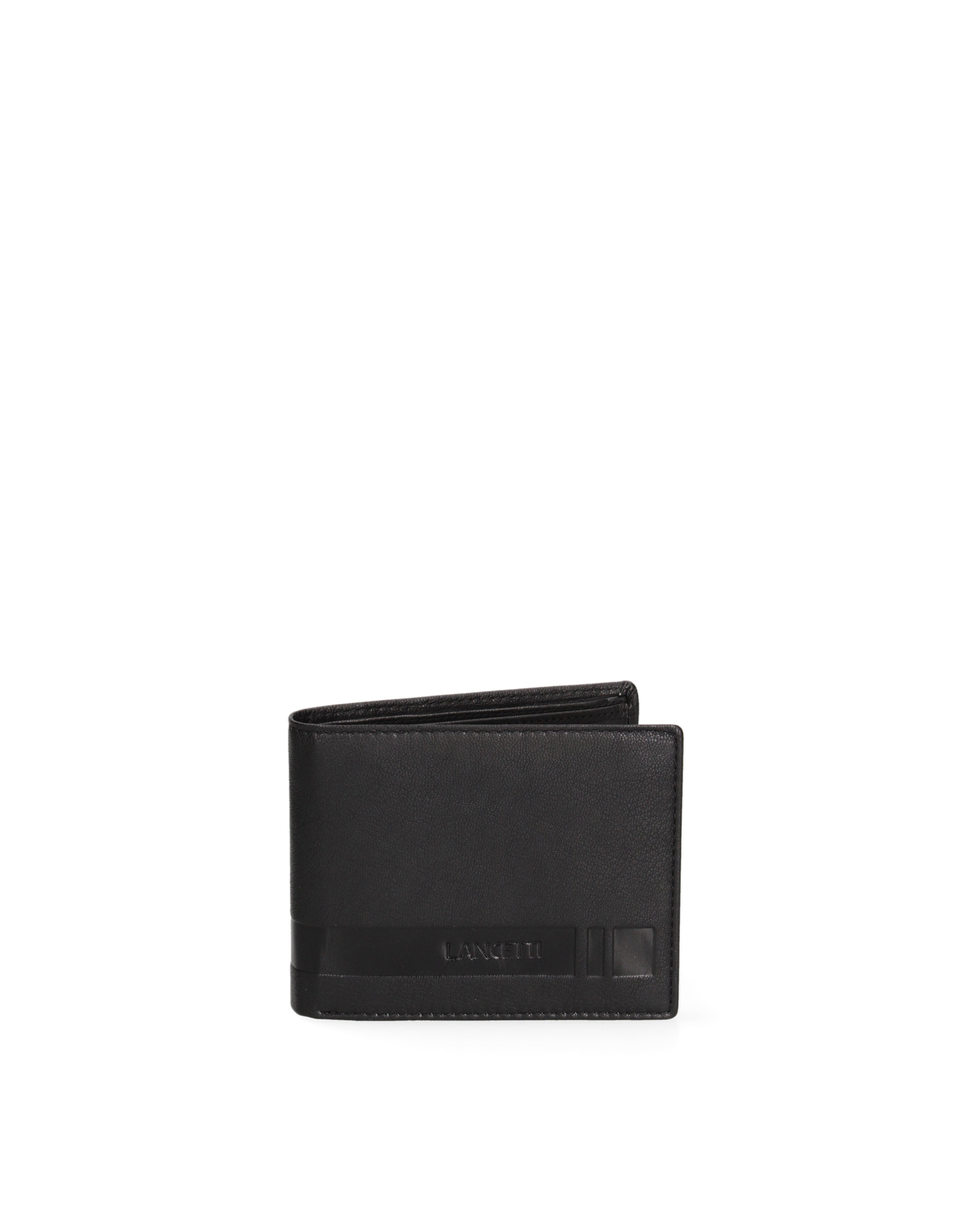 Portafoglio uomo in vera pelle Casual LL7651-04-NERO Lancetti