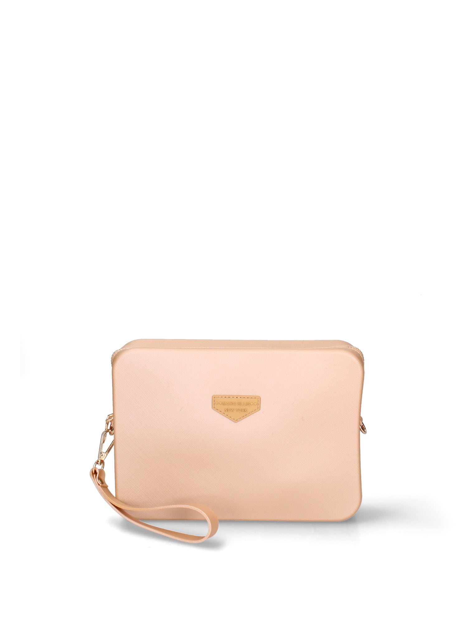 Borsa a tracolla da donna 100% Pvc FLAT-FLOWE-APRICOT - LIGHT GOLD Marc Ellis