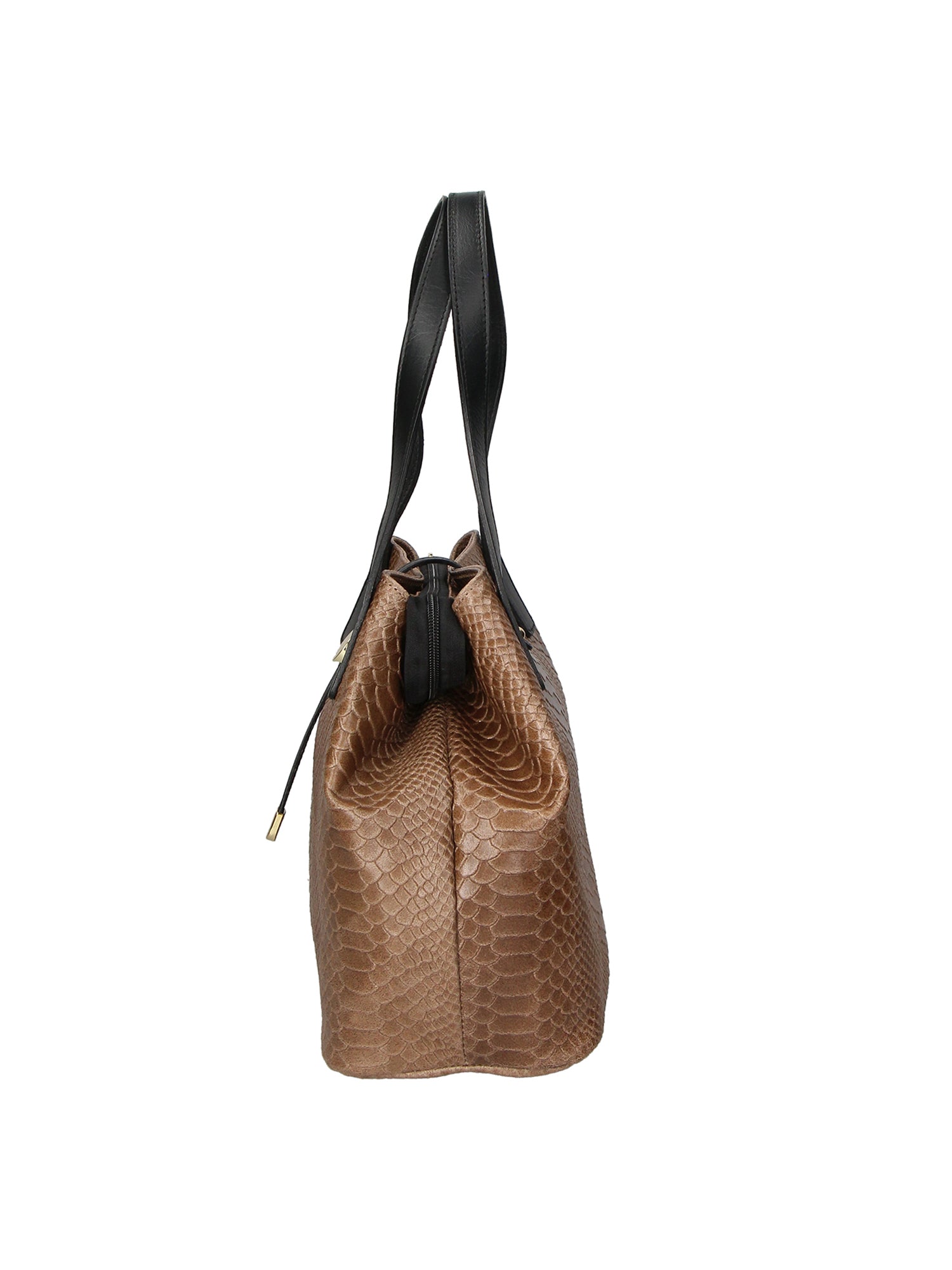 Clarissa Borsa a mano da donna Vera pelle 5276-009 TAUPE SCURO Gave Lux