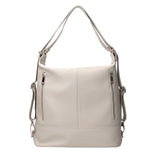Vera pelle 07135-D86 GRIGIO PERLA Borsa a spalla convertibile Anjelica Viola Castellani