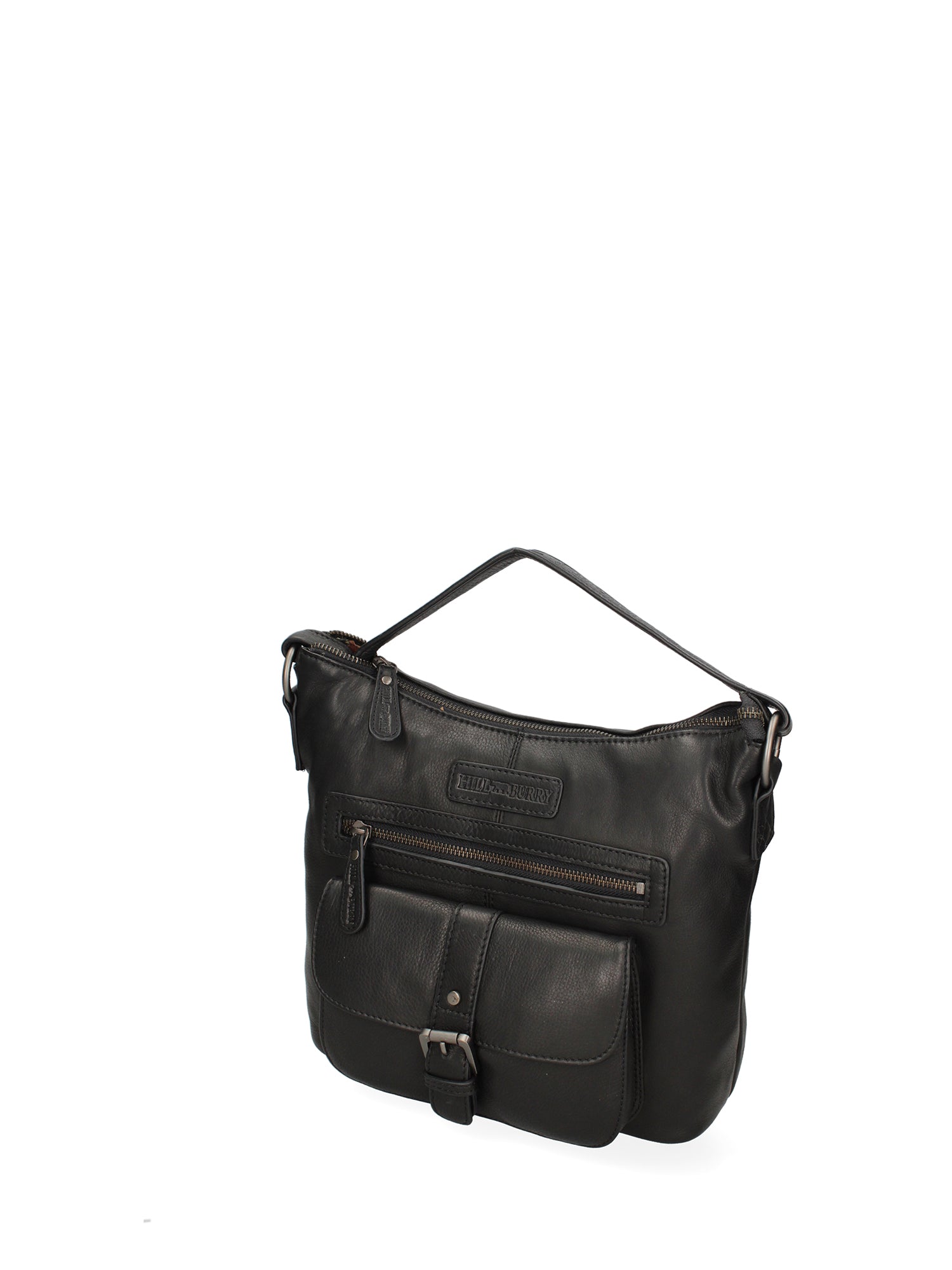 Borsa a tracolla da uomo Vera pelle HILB-4090-NERO Hill Burry