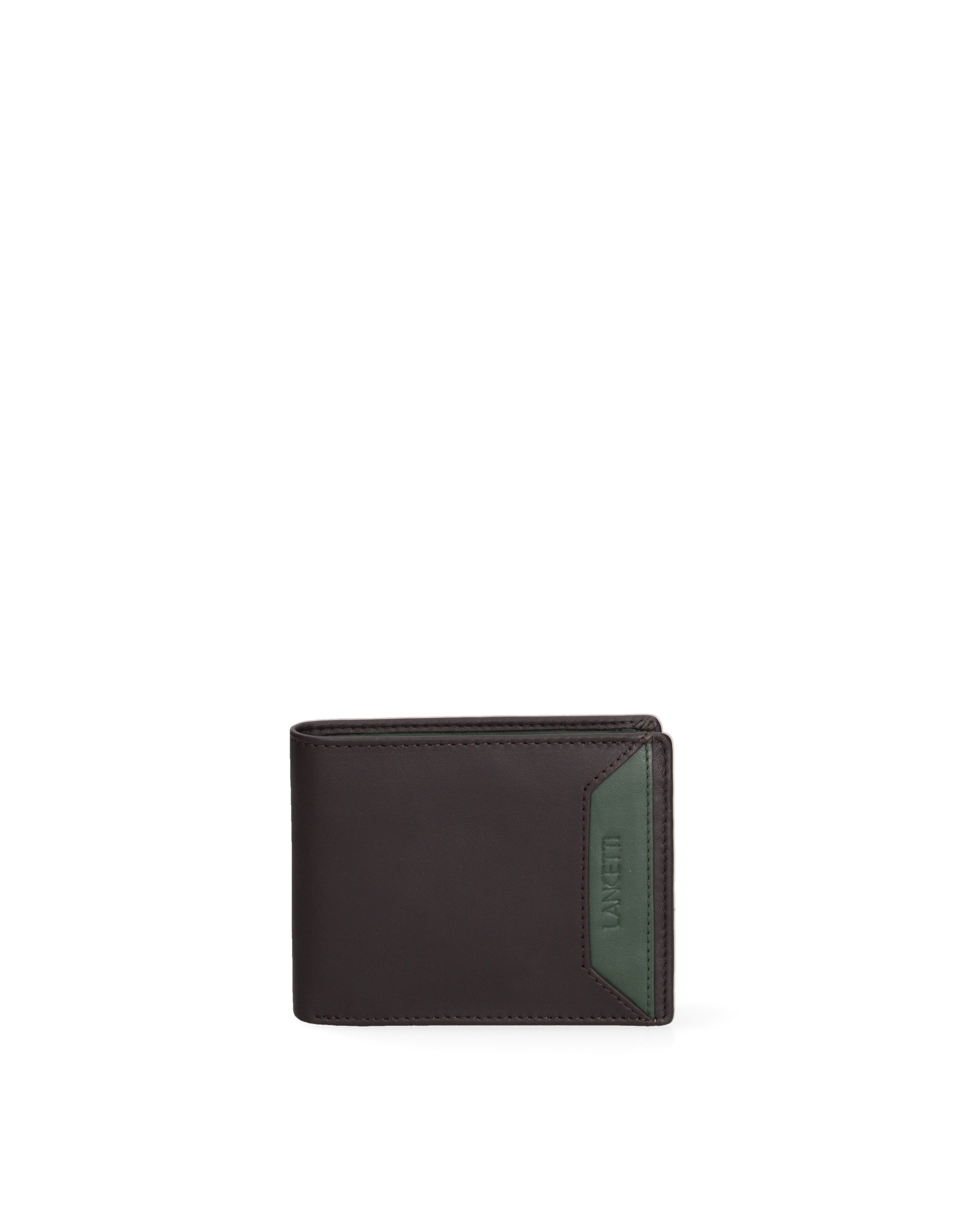 Portafoglio uomo vera pelle Casual LL764-04-T.MORO Lancetti