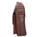 Borsa a tracolla uomo in pelle PU Casual PCL3083-BROWN Northampton Polo Club
