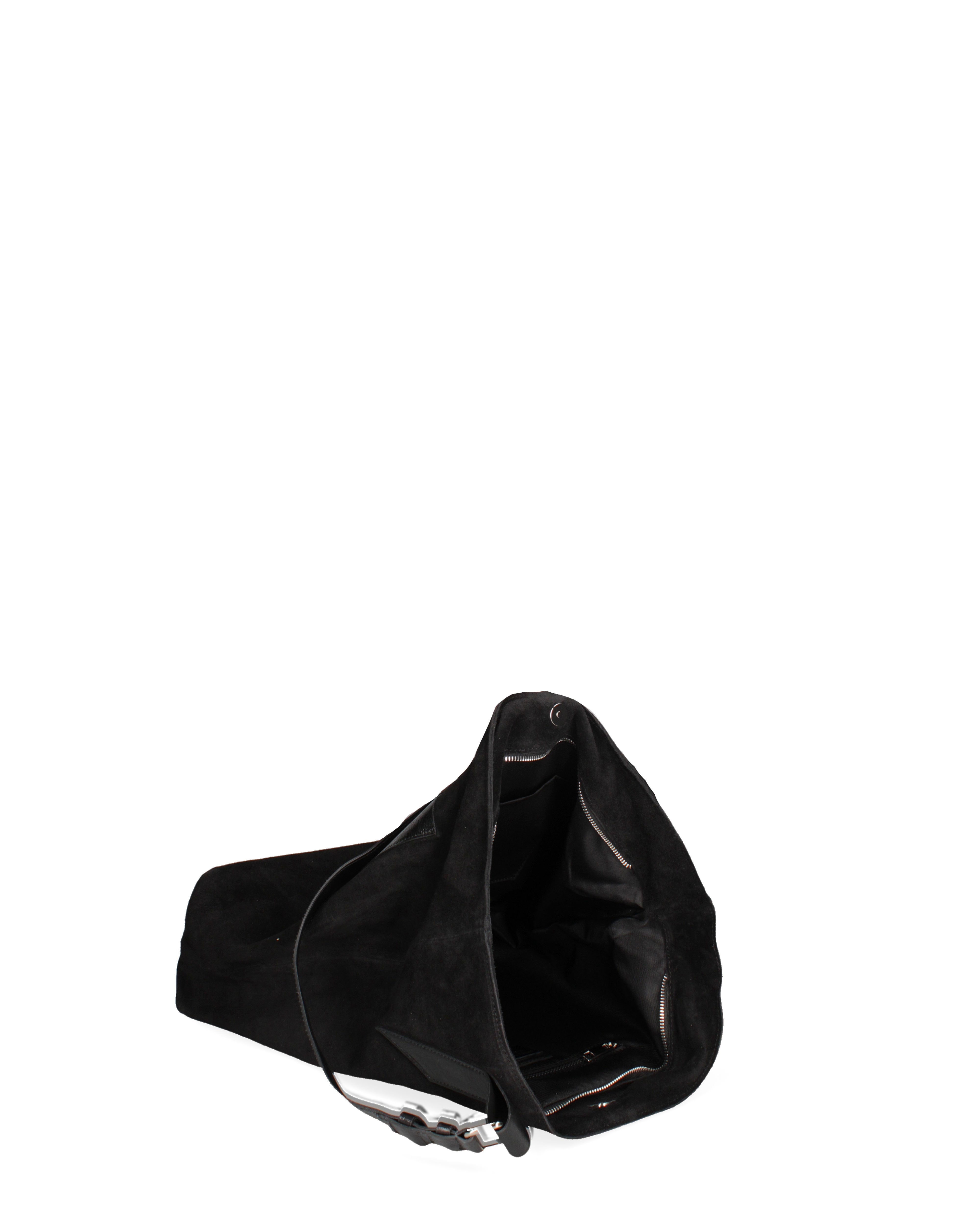 Borsa a spalla da donna Vera pelle 07312-NERO+L022 Roberta Rossi