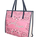 Taormina Borsa a spalla da donna Tela + Vera Pelle 5370-7-L318 BLU NAVY Gave Lux