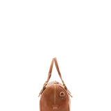 Borsa a bauletto unisex in vera pelle 100% cotone 4528-MIELE Alessia Firenze