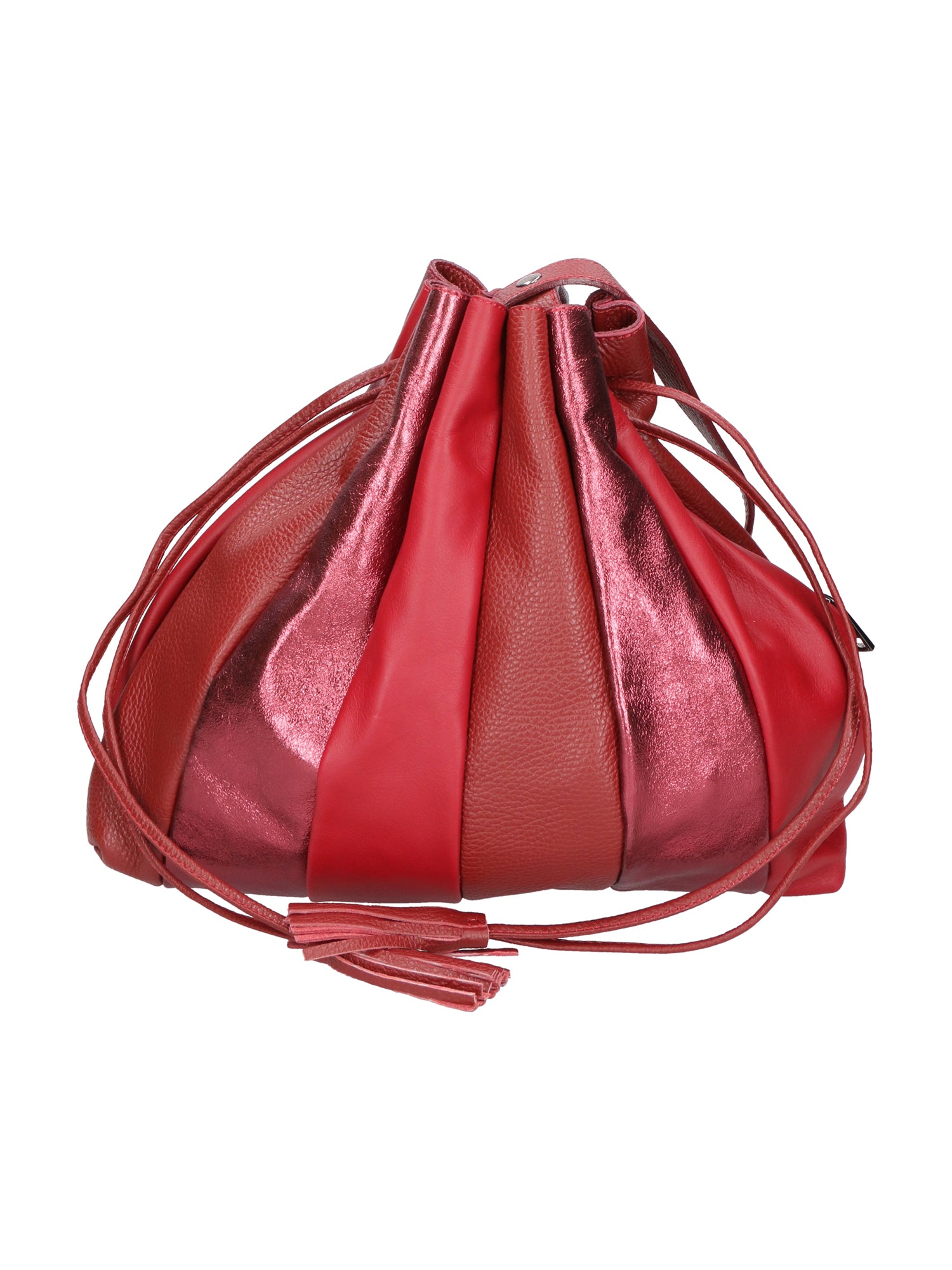 Nunzia Borsa a spalla da donna Vera pelle 576042-ROSSO RED Gave Lux