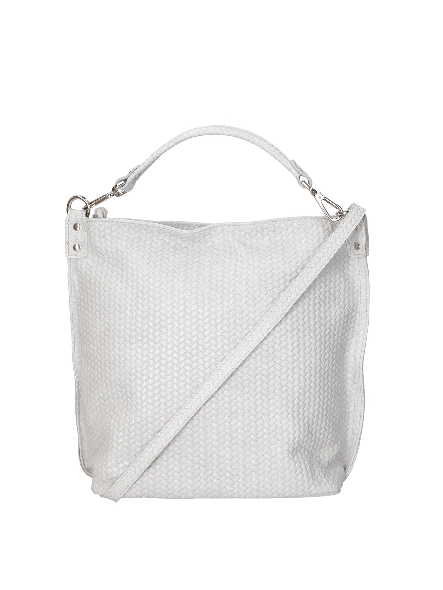 Elga Borsa a spalla da donna Vera pelle 80051-GRIGIO Gave Lux