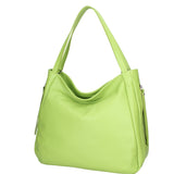 Borsa a spalla da donna Misto pelle e tessuto 07155-D12 VERDE Roberta Rossi