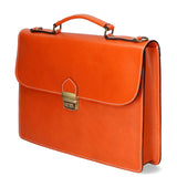 Dafne Borsa da lavoro unisex Vera pelle 7004-ARANCIONE Gave Lux