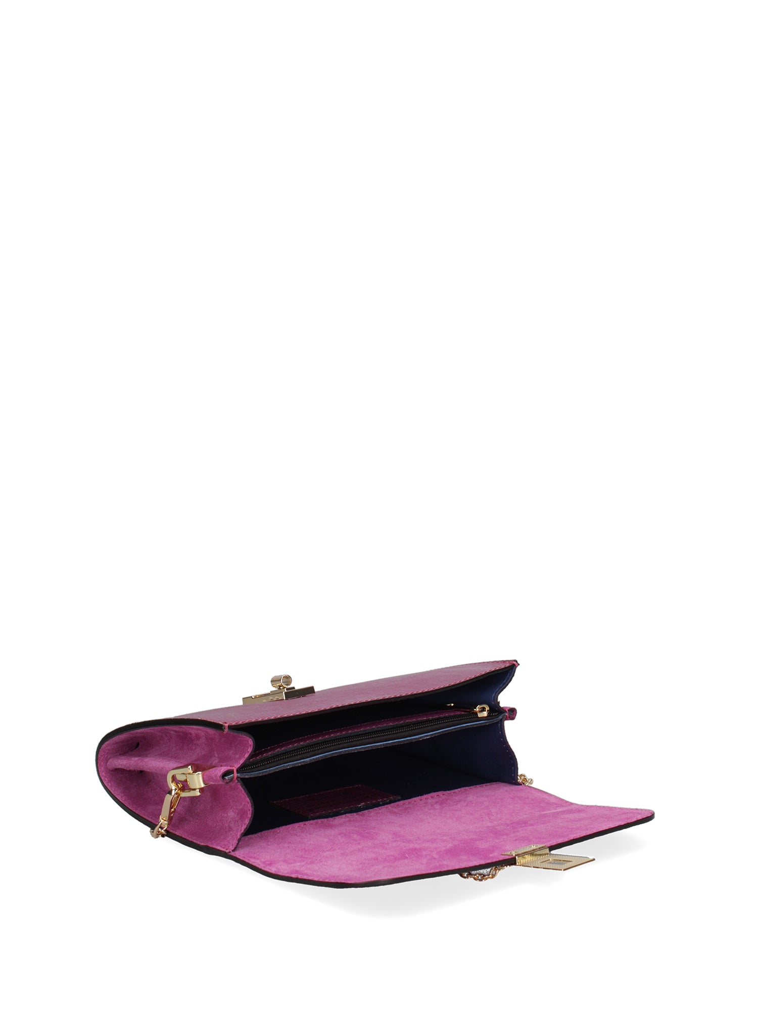 Borsa a tracolla da donna Vera pelle 00734-217 PETUNIA Viola Castellani