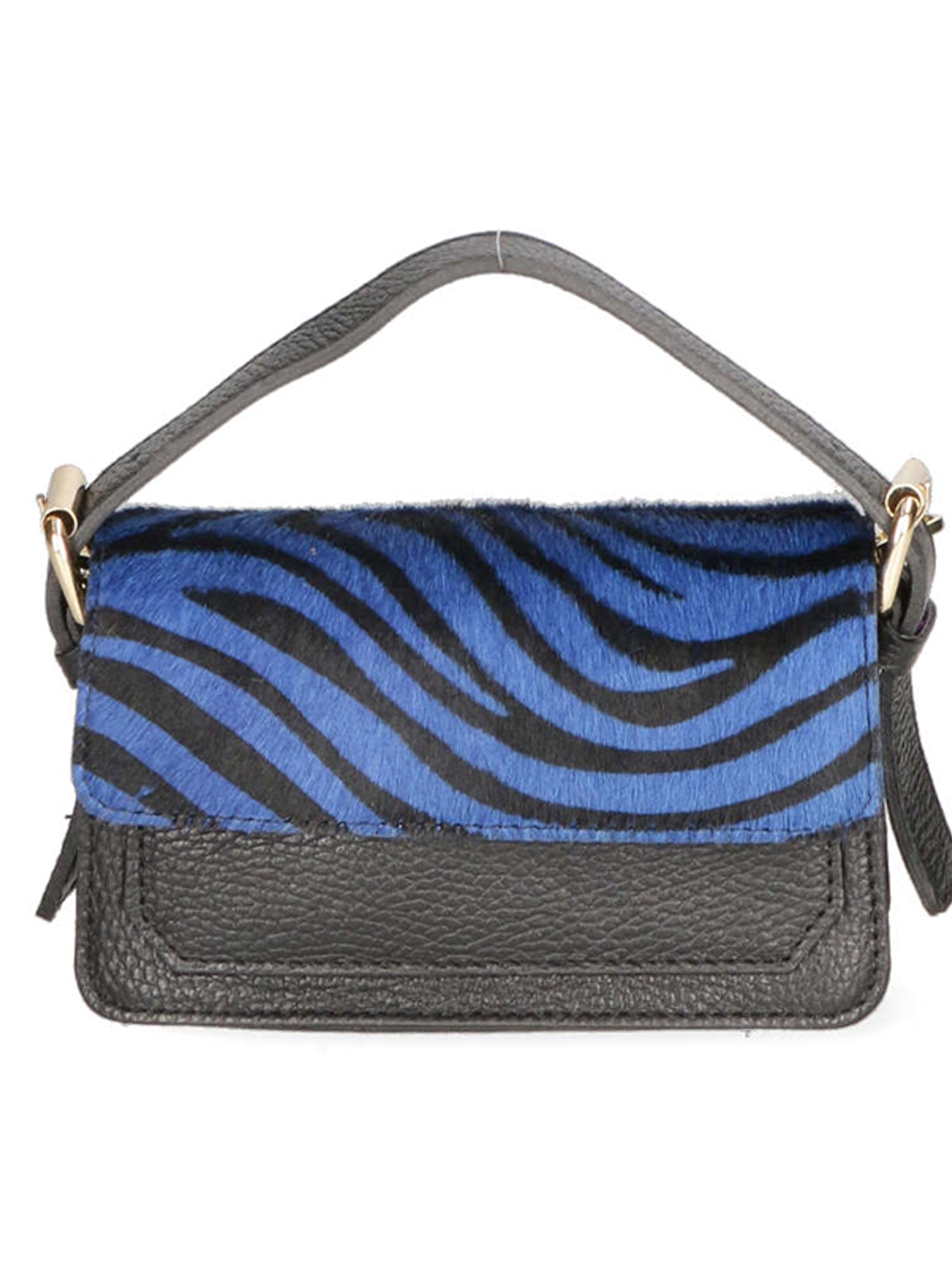 Aleide Borsa a mano da donna Vera pelle 04858-ZEBRA BLU Gave Lux