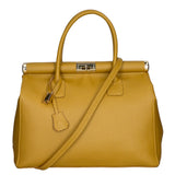Aleria Borsa a mano da donna Vera pelle 8005-D36 SENAPE Gave Lux