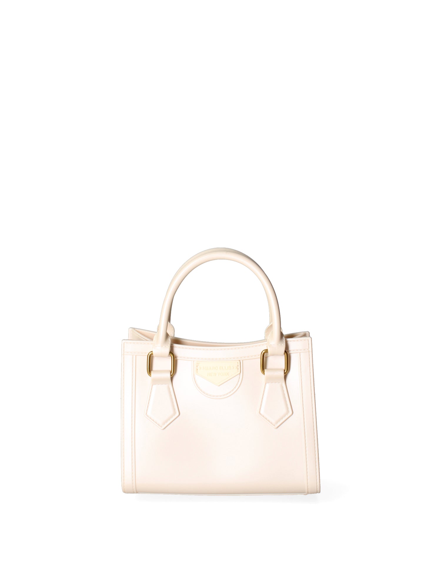 Borsa a mano da donna 100% Pvc FLAT-WOOD-S 24-WHITECAP - LIGHT OTTONE Marc Ellis
