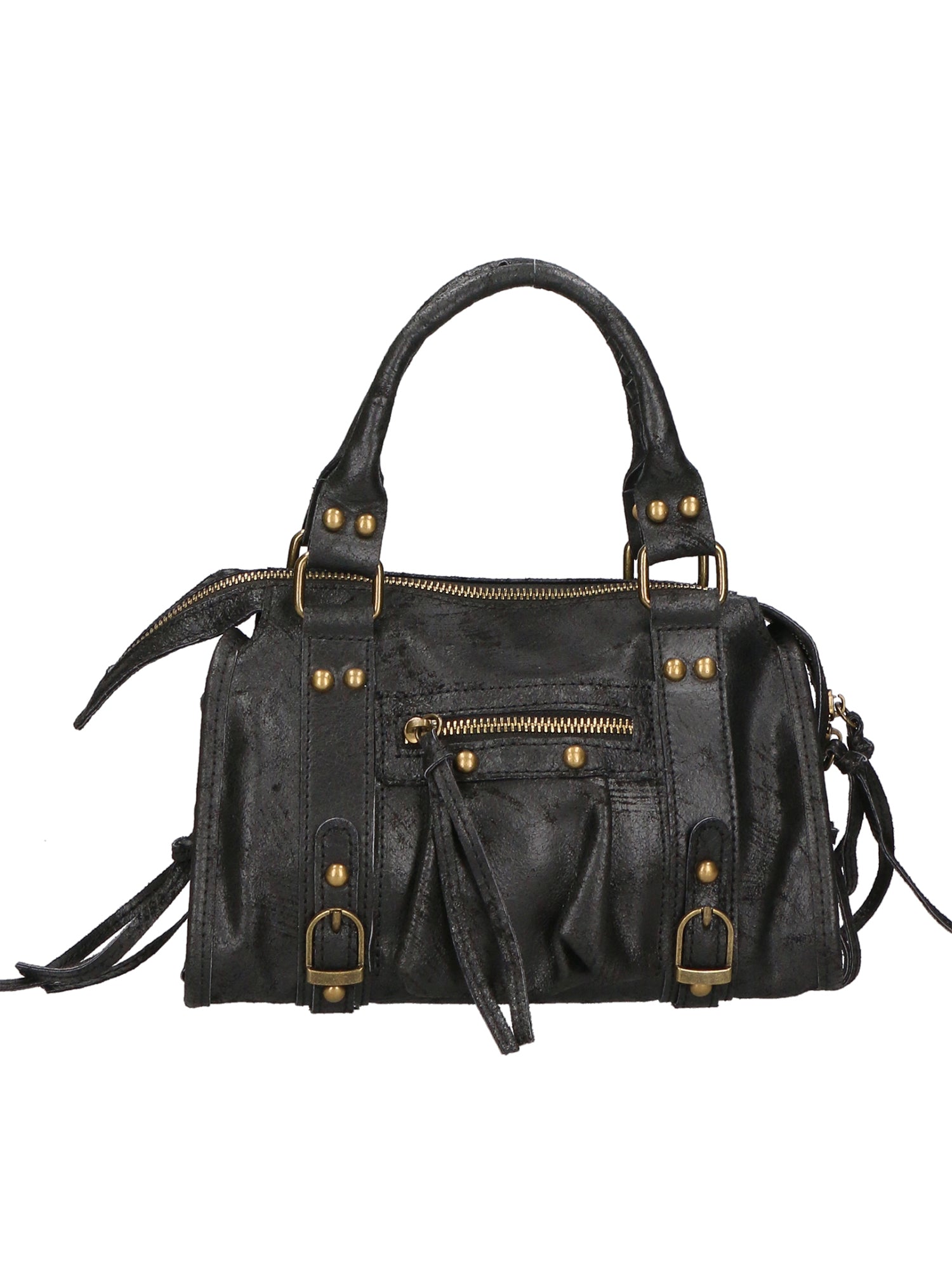 Erisia Borsa a spalla da donna Vera pelle 06091-NERO Gave Lux
