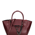Borsa a mano da donna 100% vera pelle JR-W-1102MBX-BURGUNDY-CDF John Richmond