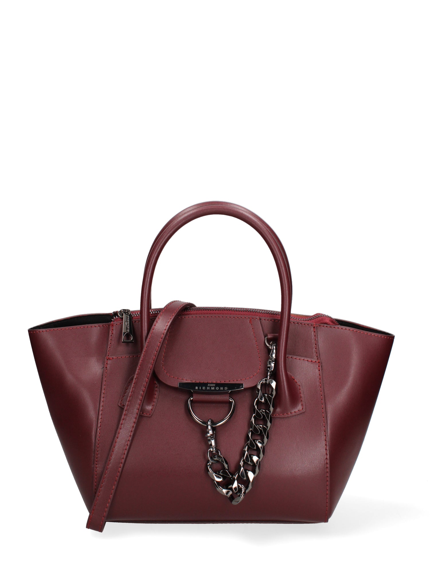 Borsa a mano da donna 100% vera pelle JR-W-1102MBX-BURGUNDY-CDF John Richmond