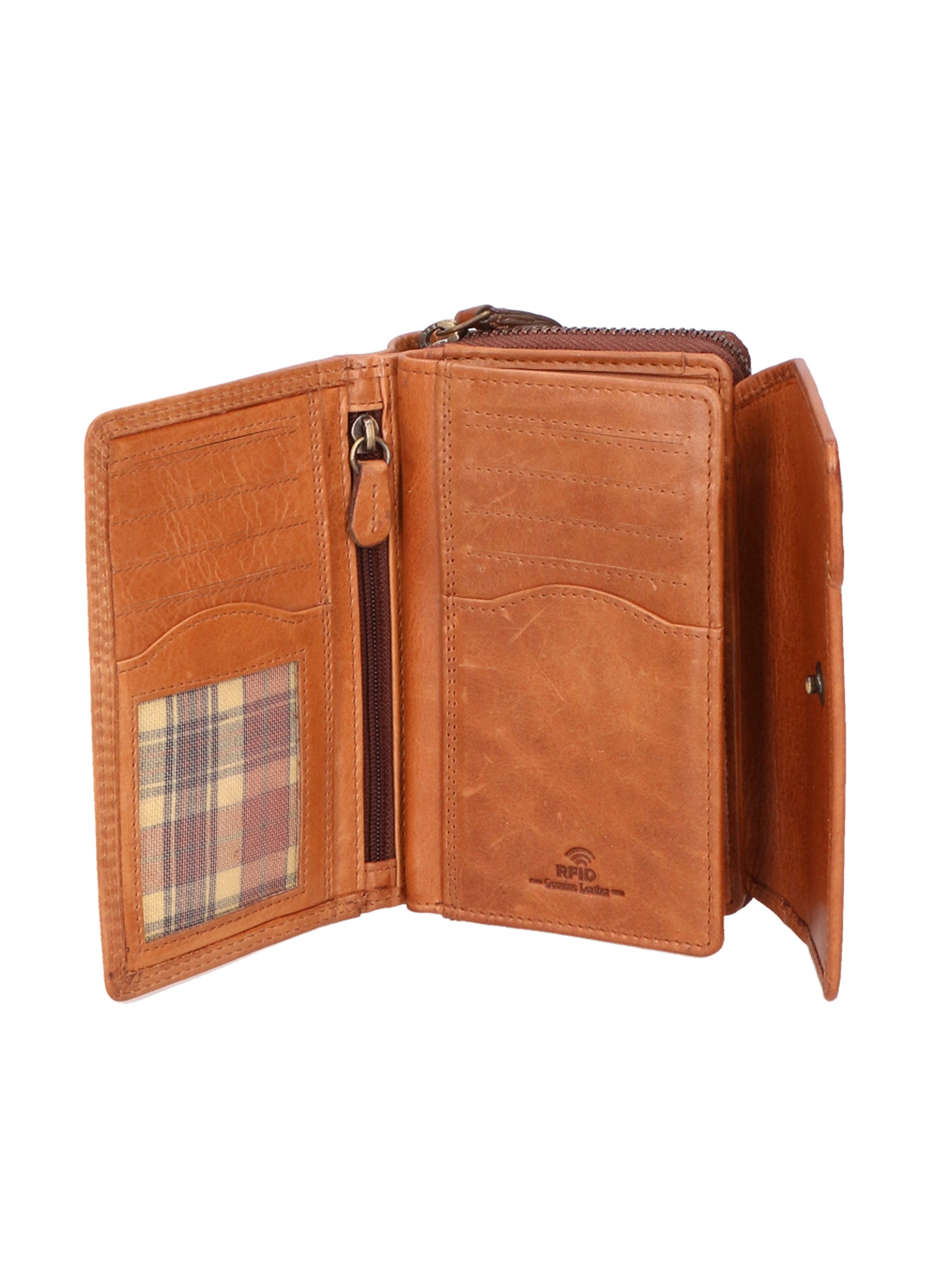 Portafoglio unisex in vera pelle 100% pelle di vacchetta SN2827647-TAN Santini Firenze