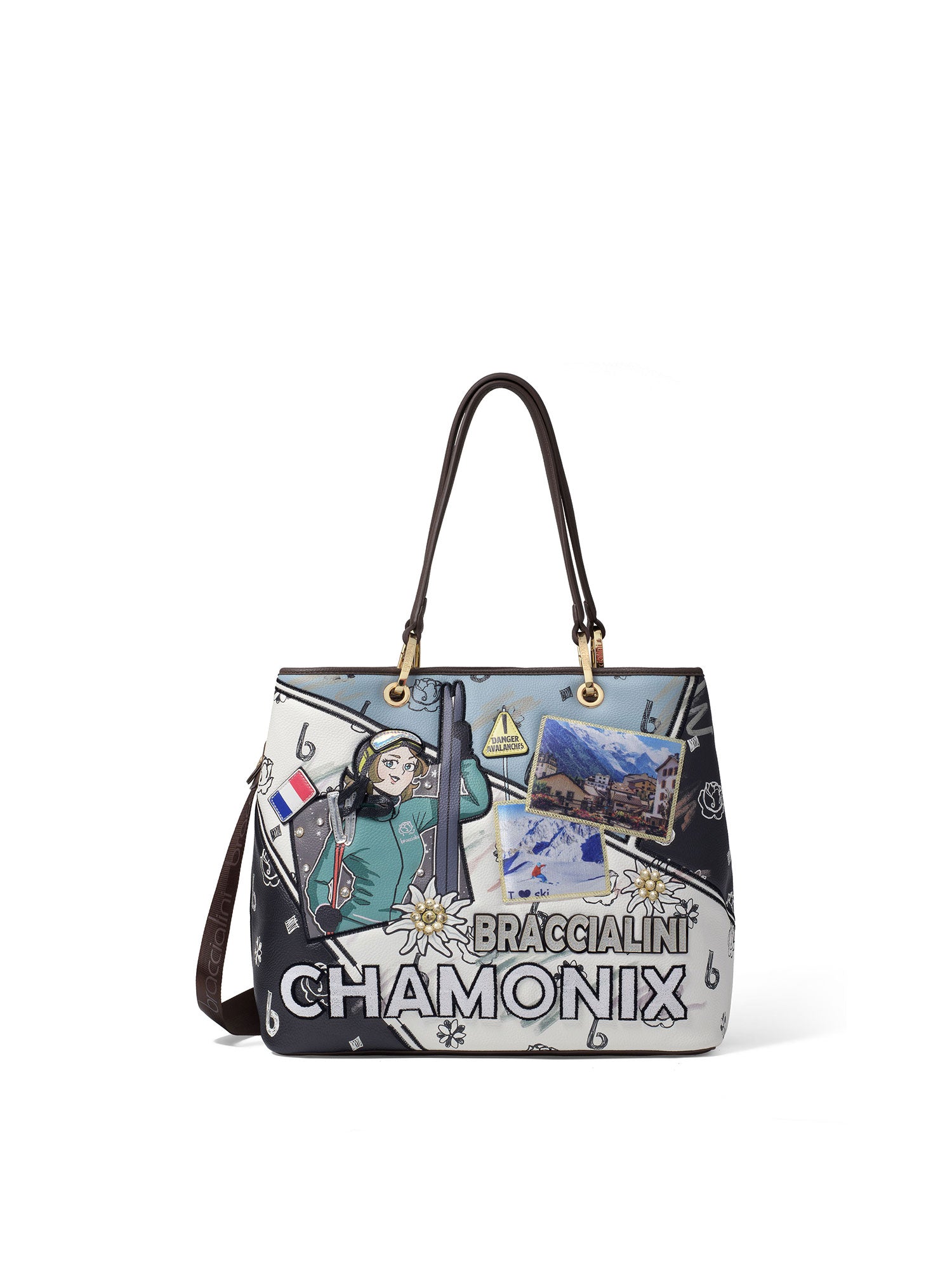 Alysia Borsa a spalla da donna PVC B16805-UNICO Braccialini